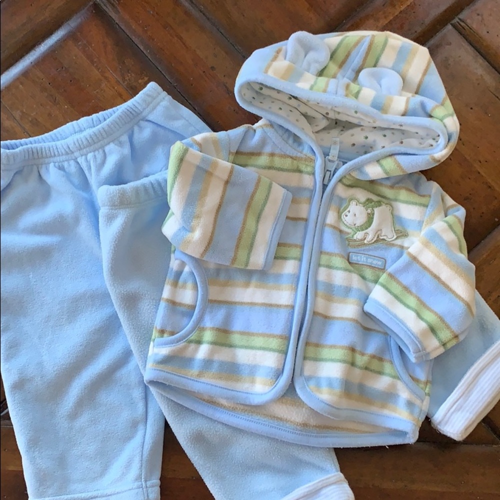 3 piece boys outfit fleece 3-6 month